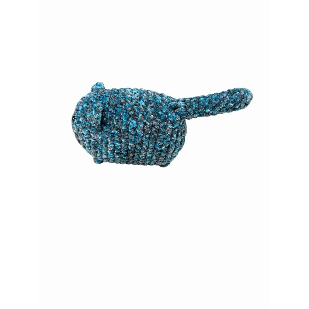 New Handmade Crochet Plushie Cat Kitten blue